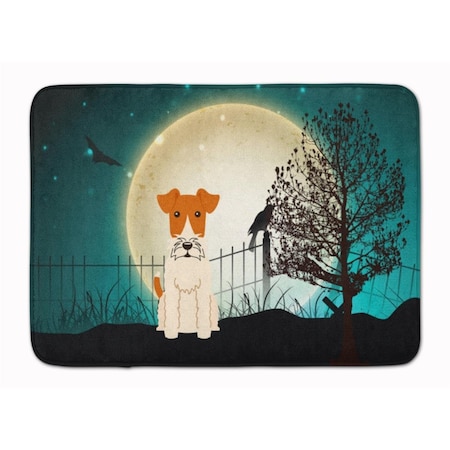 Carolines Treasures Halloween Scary Wire Fox Terrier Machine Washable Memory Foam Mat BB2291RUG